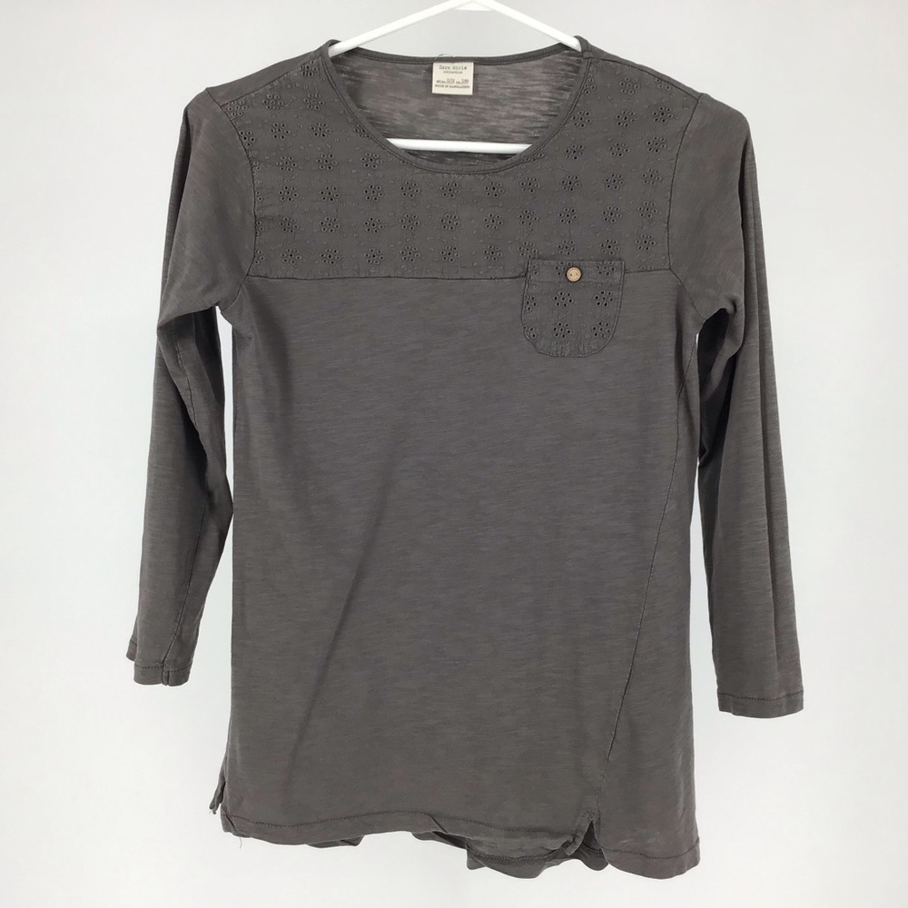 2/$25 Zara Girls Collection Tunic Style Taupe Top, 11-12